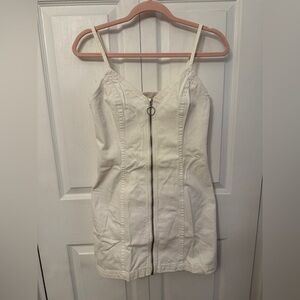 Topshop Ivory Zip-Front Dress 4